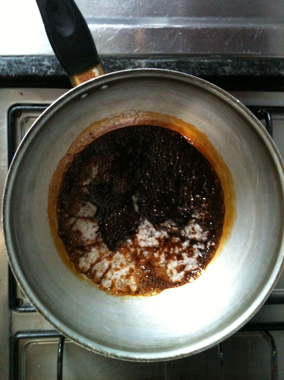 Be sure to turn off the fire before the caramel burns