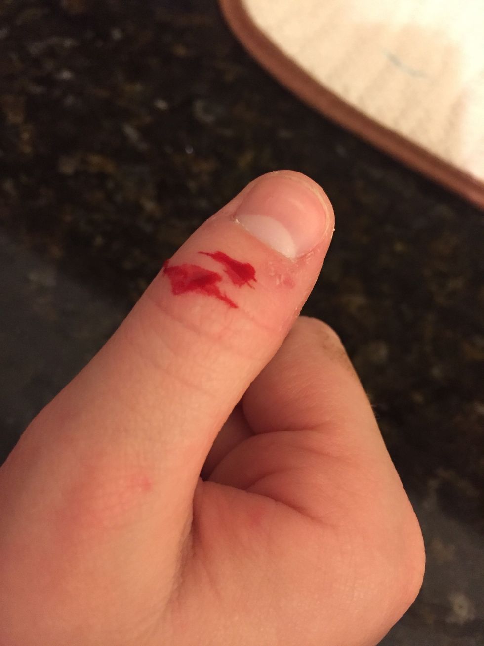 BE VERY CAREFUL NOT TO CUT OR BURN YOUR FINGER!!!!......... Like me