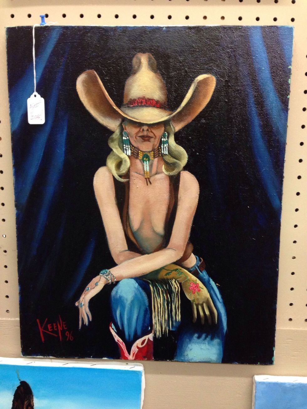 Be weird. Be soooo totally weird. Why? Because you know it's fun to be weird and doggone it if you can pull off a hat like this painted lady can you instantly have my respect.