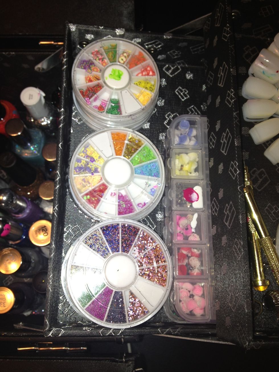 Beads and acrylic flowers