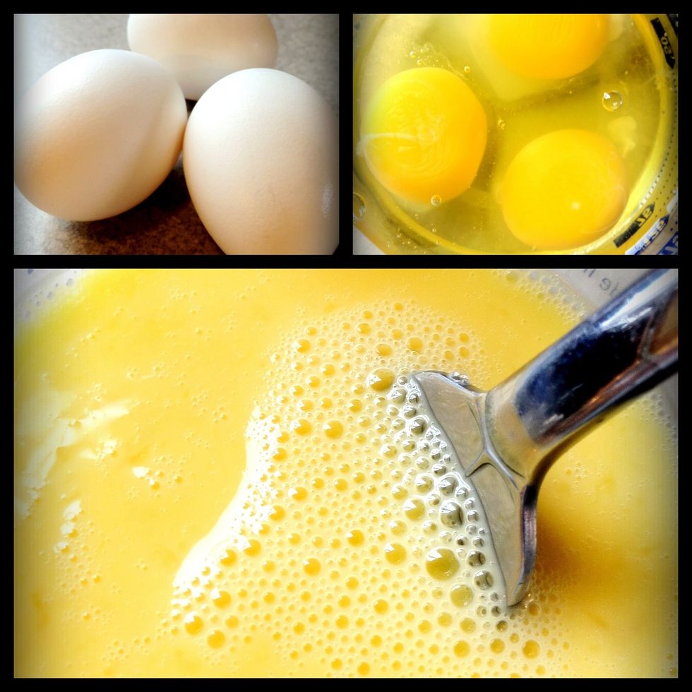 Beat 3 eggs