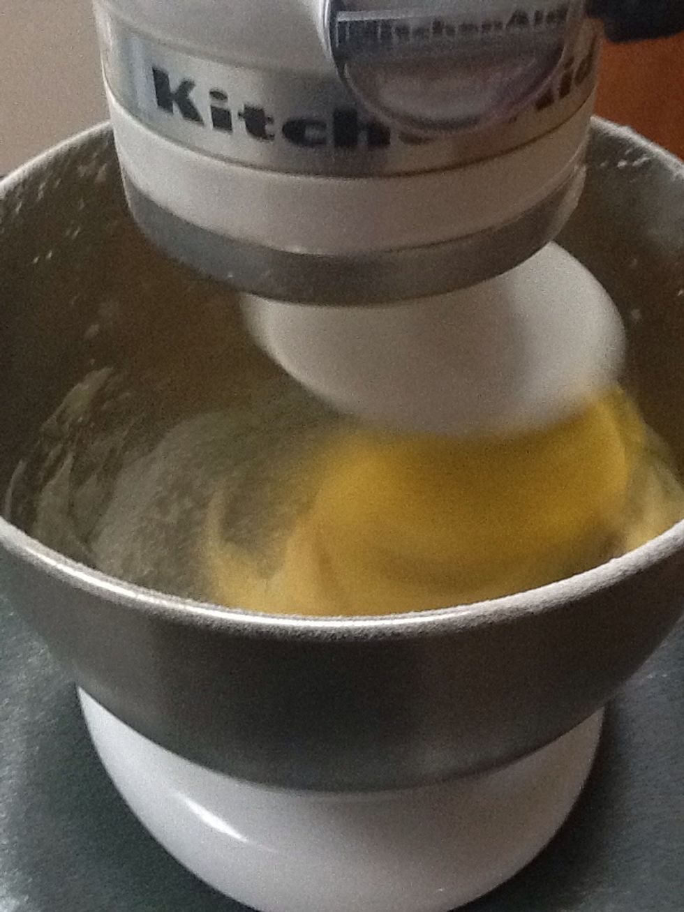 Beat all the ingredient s until the dough is dry and elastic not sticky