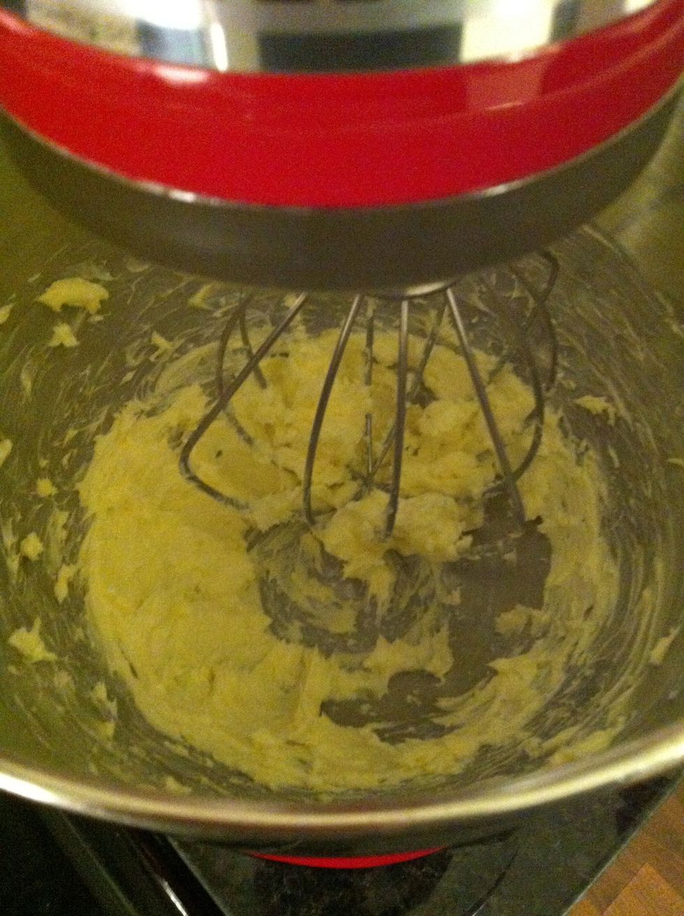 Beat butter for 30 seconds