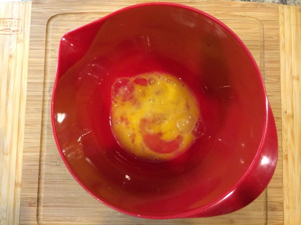Beat egg in a medium bowl