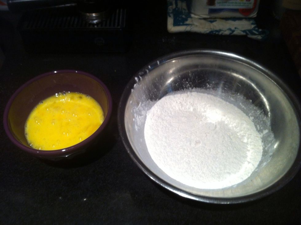 Beat eggs