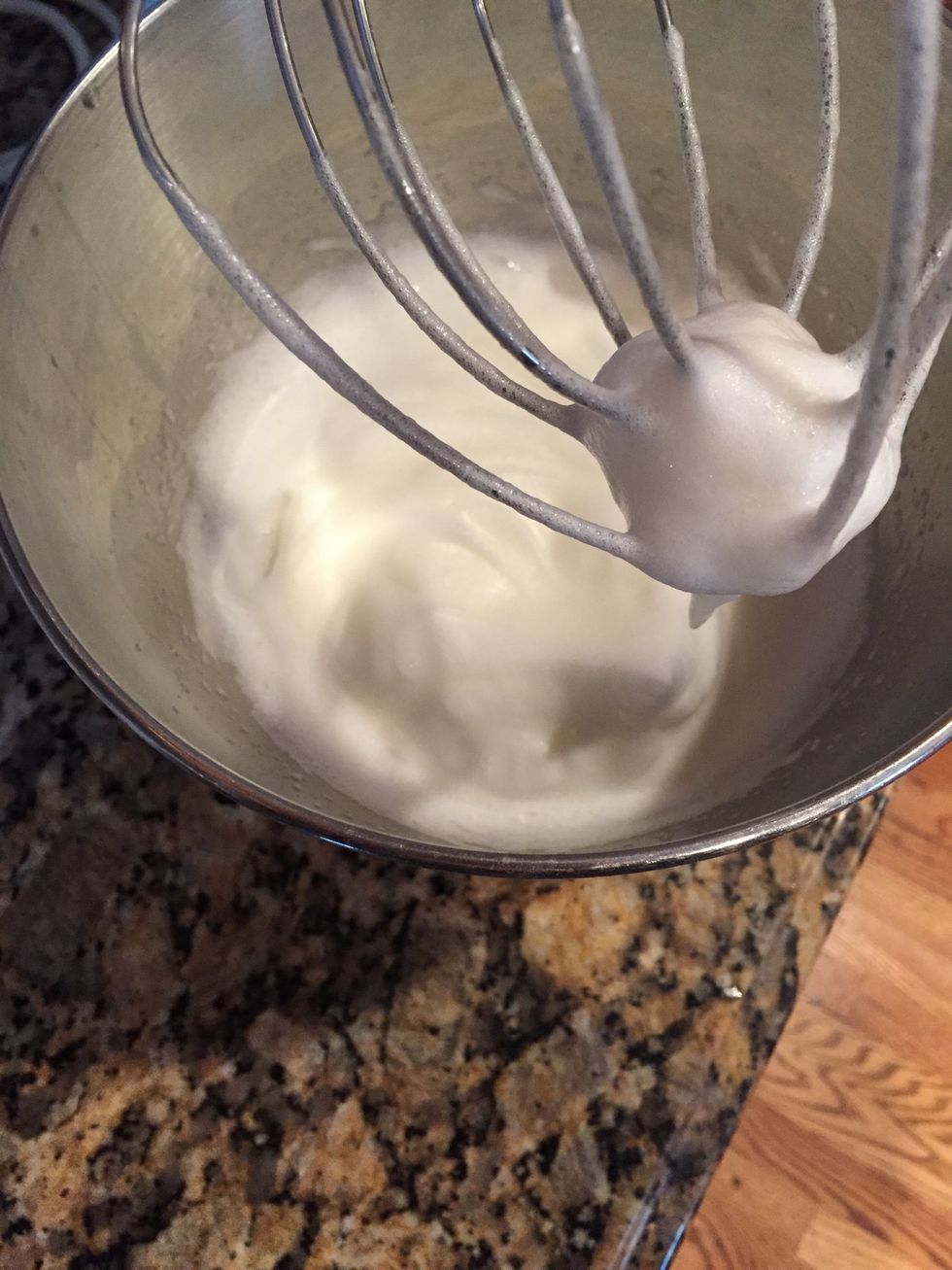Beat for two minutes with a whisk attachment
