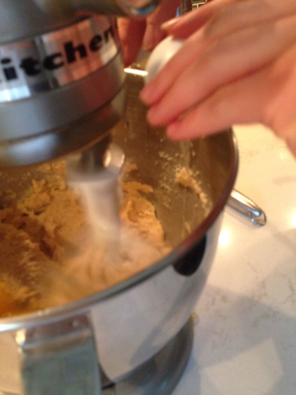 beat in eggs one at a time