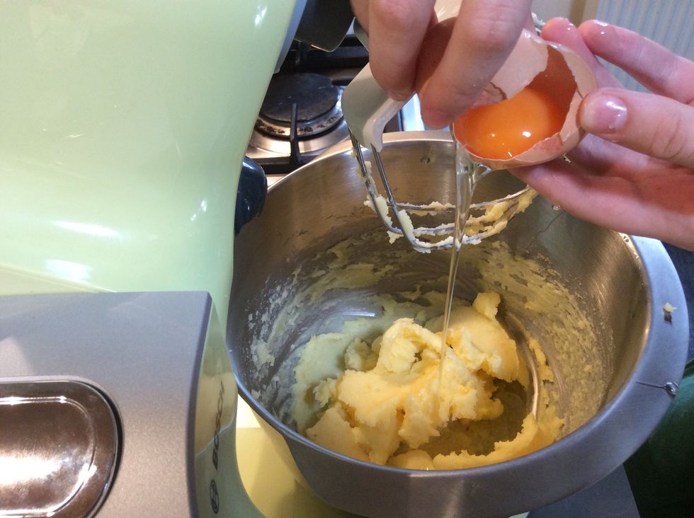 beat in eggs one at a time