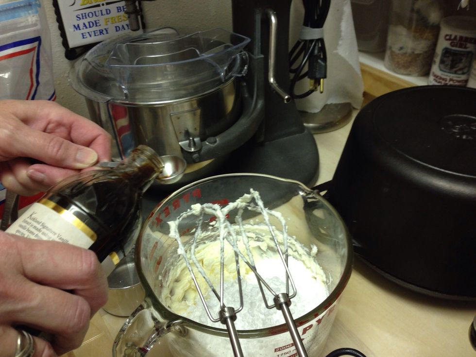 Beat it in and add the vanilla....