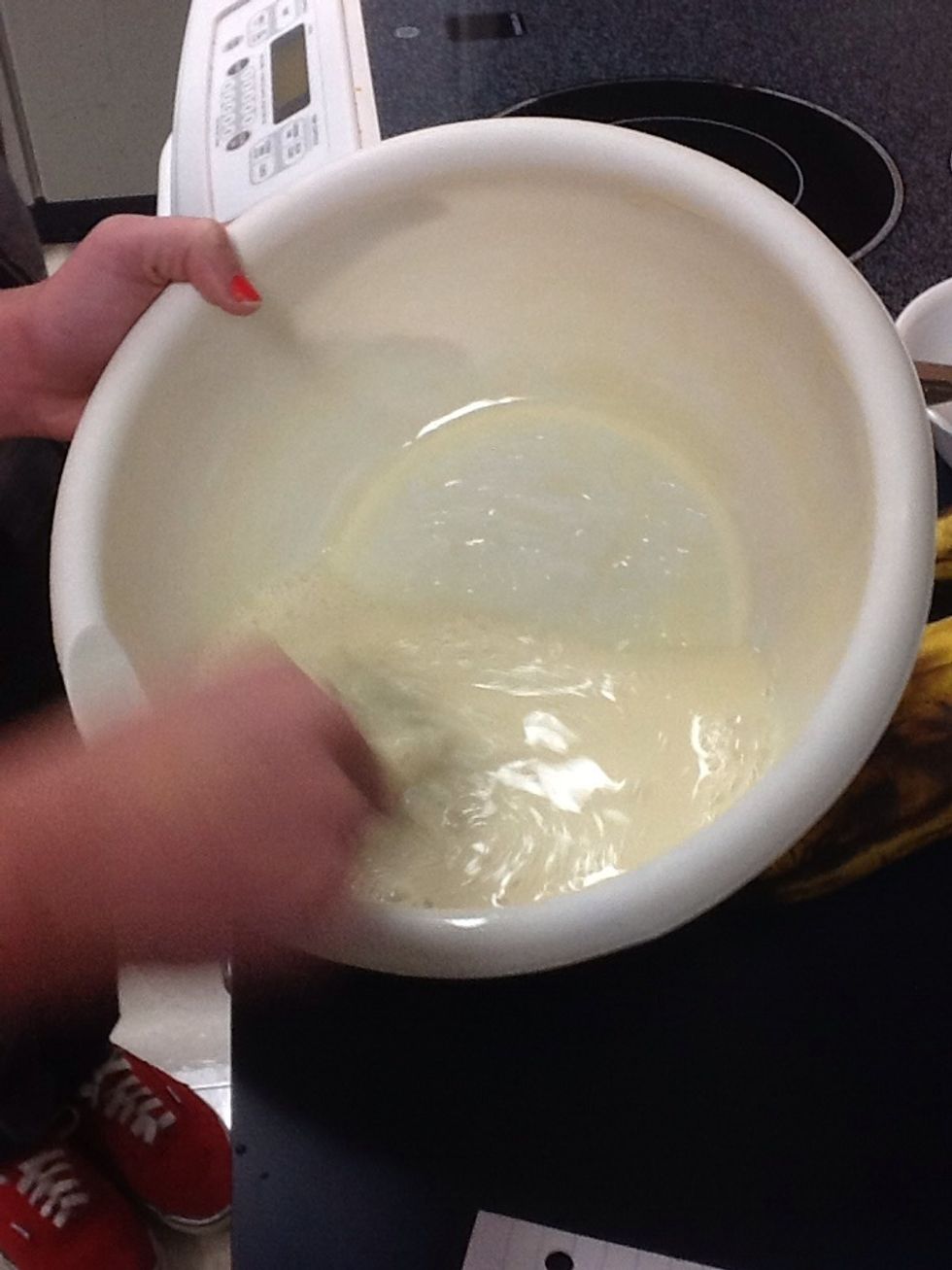 Beat mixture until smooth