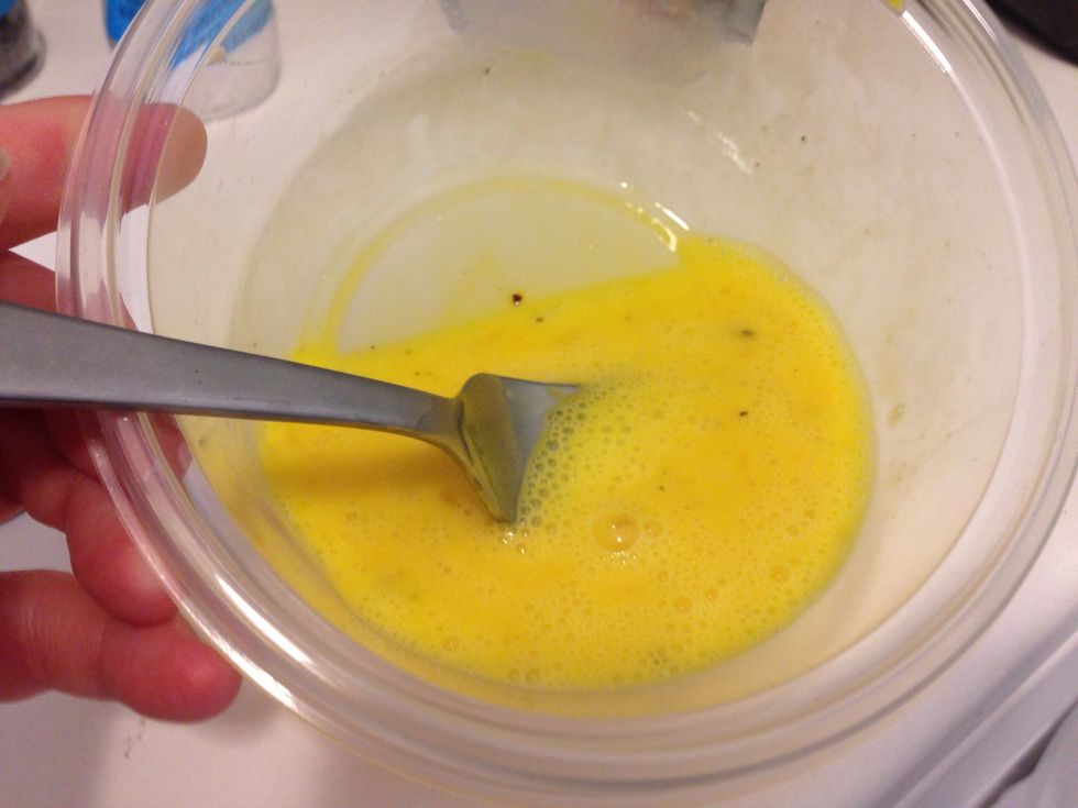 Beat mixture with a fork