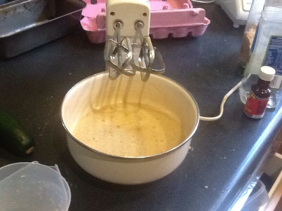 Beat on medium until thick