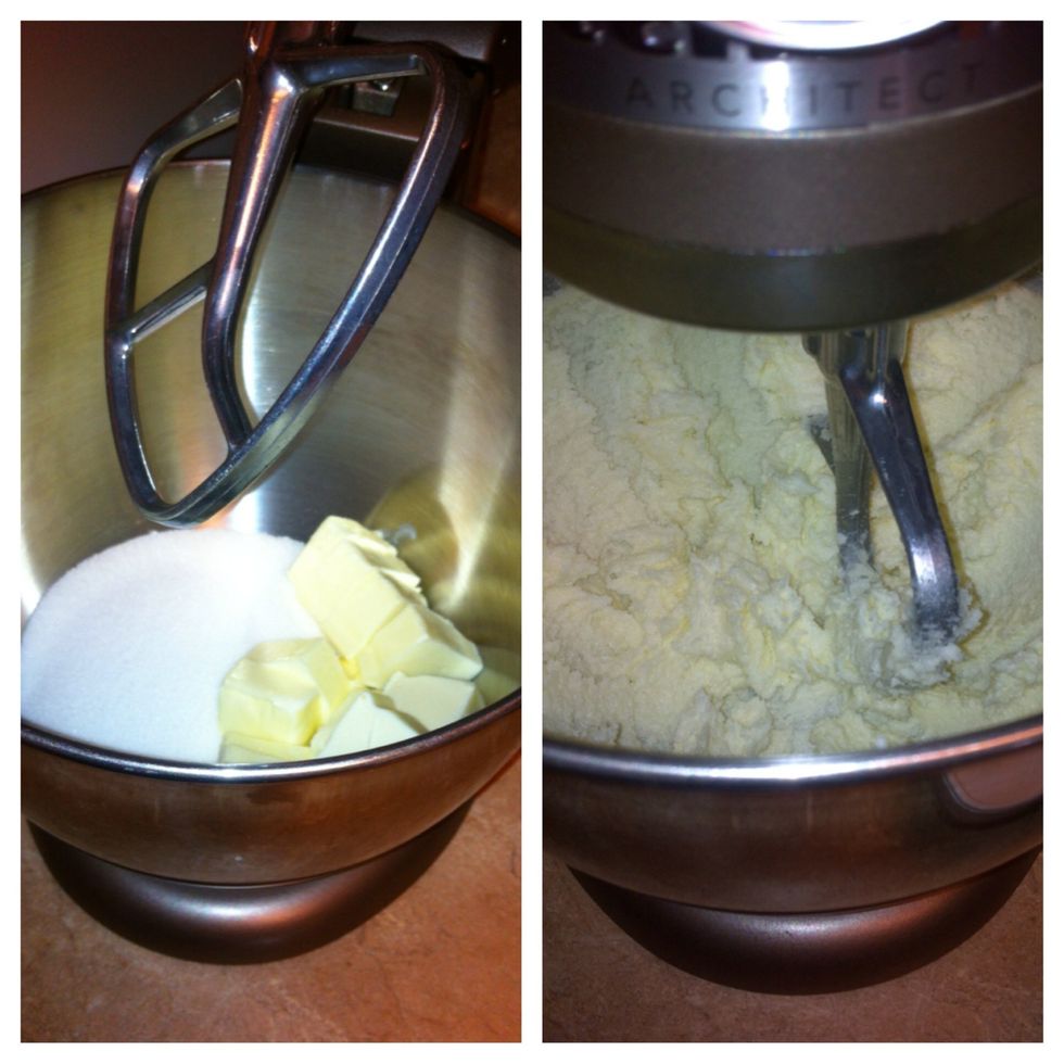 Beat the butter and sugar with an electric mixer on medium speed. 3-6 minutes, until light and fluffy.