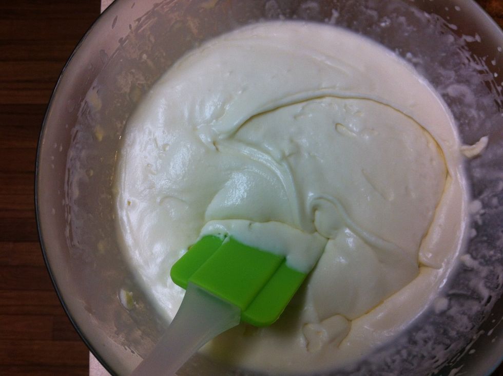 Beat the butter with condensed milk. Like this