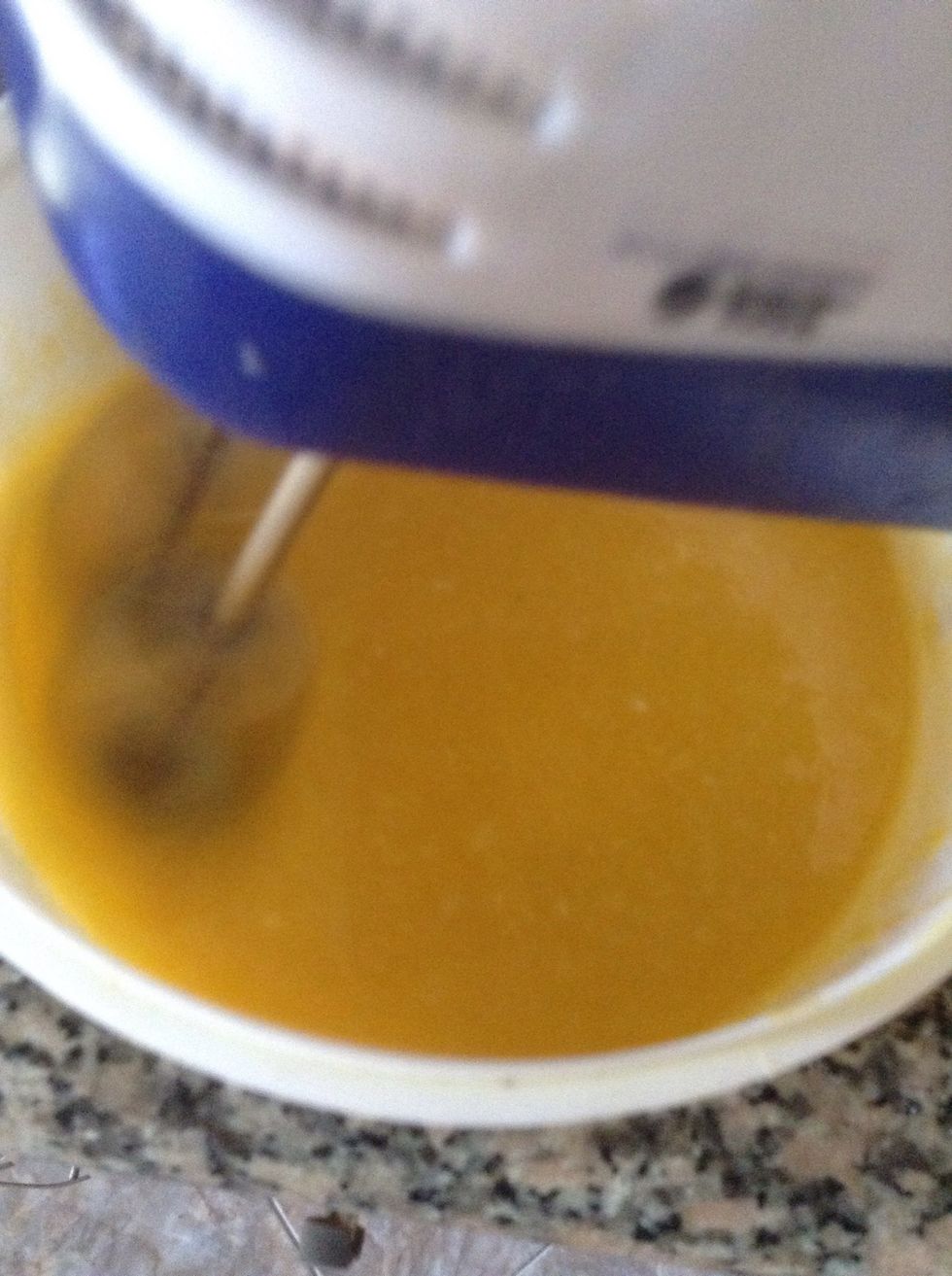 Beat them together until creamy
