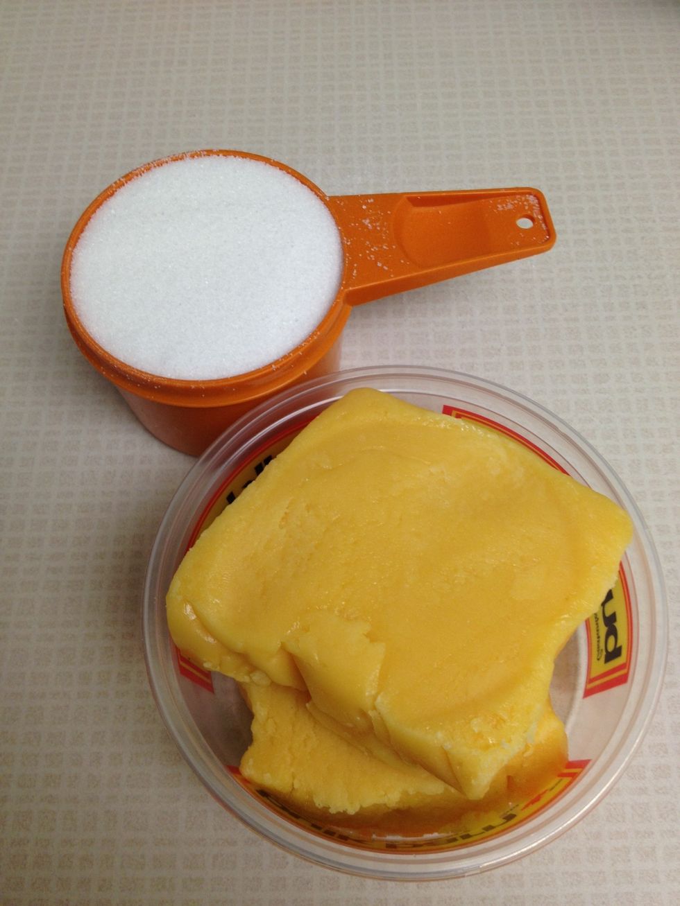 Beat together remaining 3/4 cup of sugar and almond paste till blended, about 3 minutes.