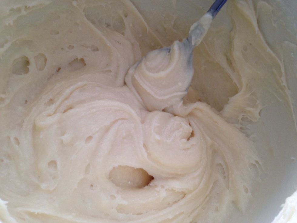 Beat until the mixture is smooth and creamy :)