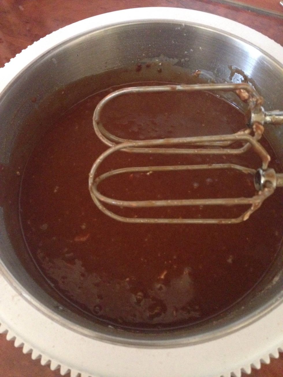 Beat with an electric mixer