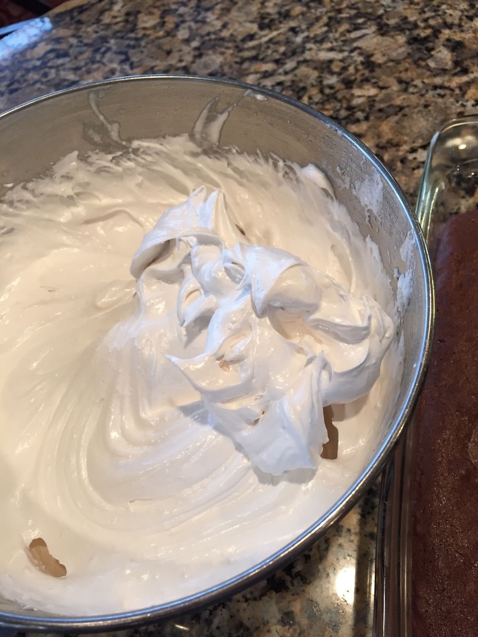 Beat with the paddle attachment until it's smooth and fluffy. This should take about 3-4 minutes