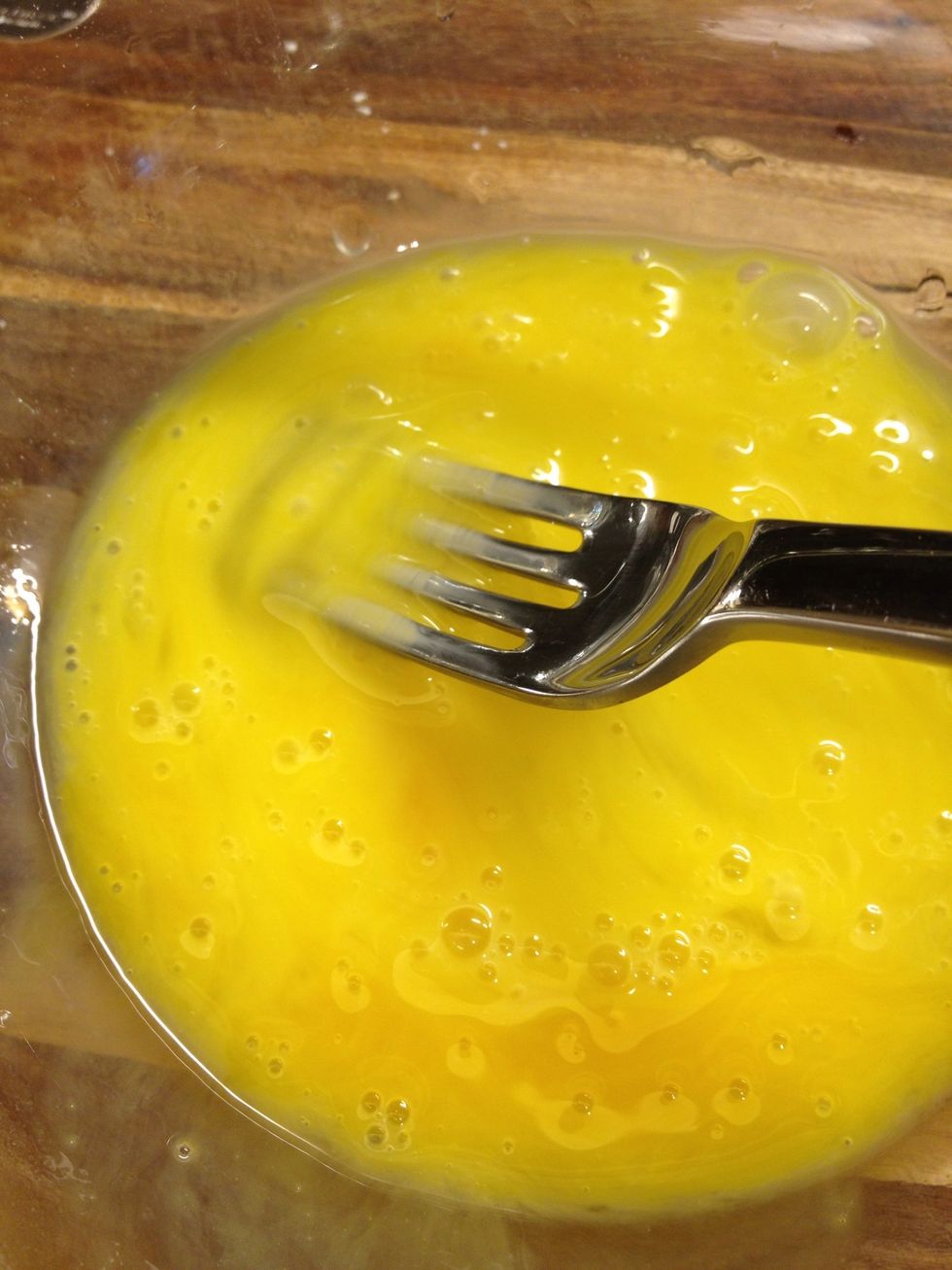 Beat. (you can add buttermilk for a better result)