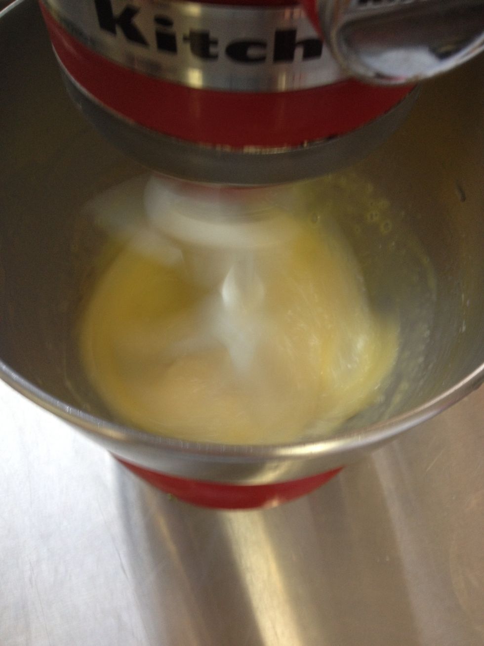 Beat your eggs on high for three minutes