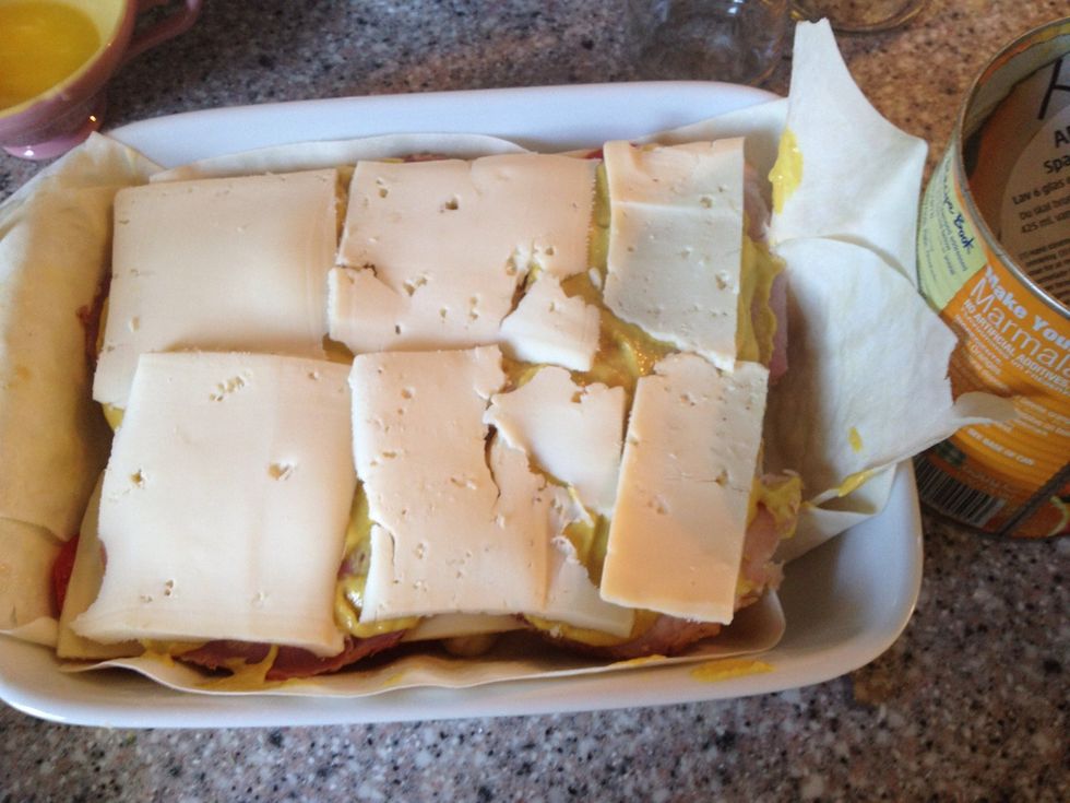 Because I love cheese I added an extra layer.