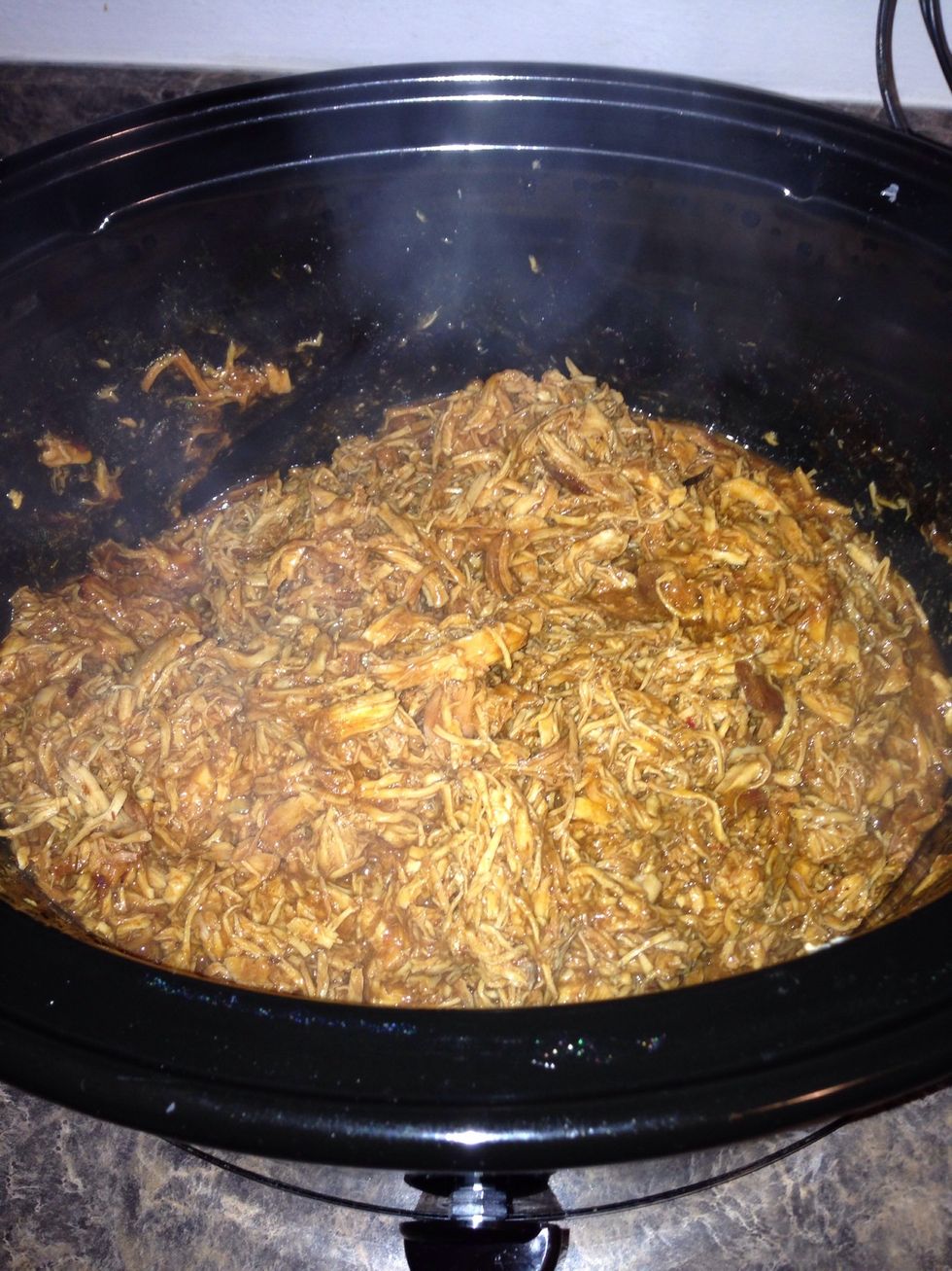 Beep beep! Time to remove the lid and stir!