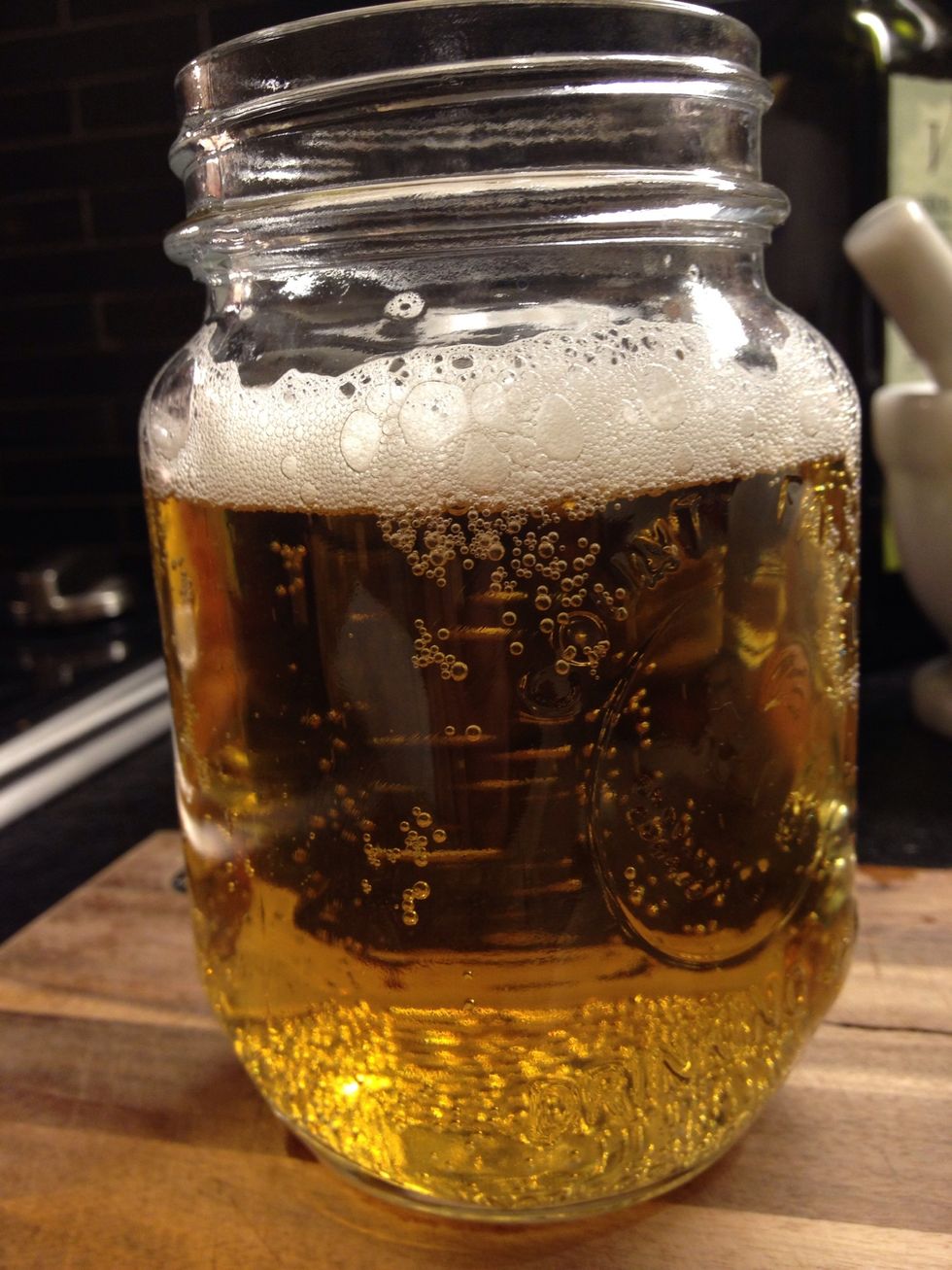 Beer. About a can worth. Any kind. Good old Bud would do it.