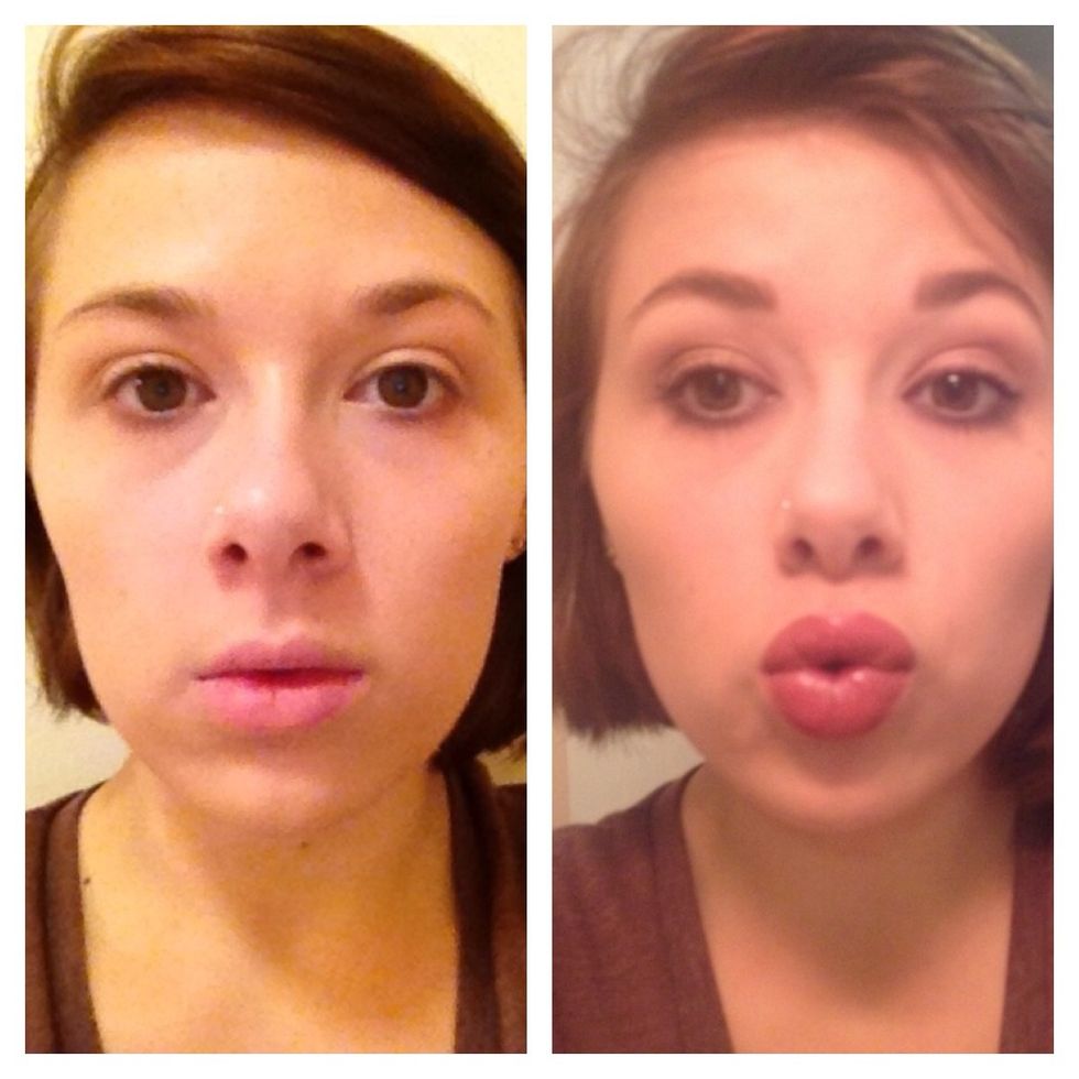 Before and after! A Daily wearable made up look \ud83d\udc8b