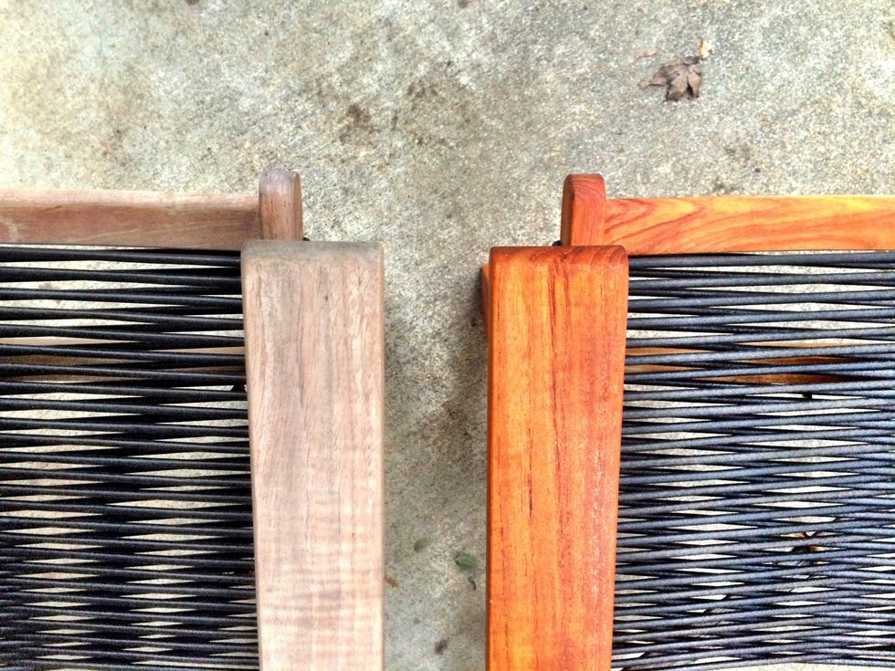 Before and after. Both chairs are the same age and have been outside for only 6 months.