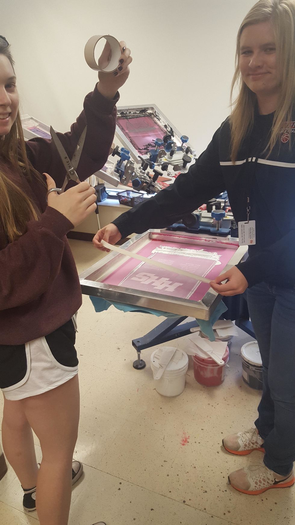 Before applying ink, make sure to tape the edges and all corners of the screen so that no excess ink gets on the shirt!