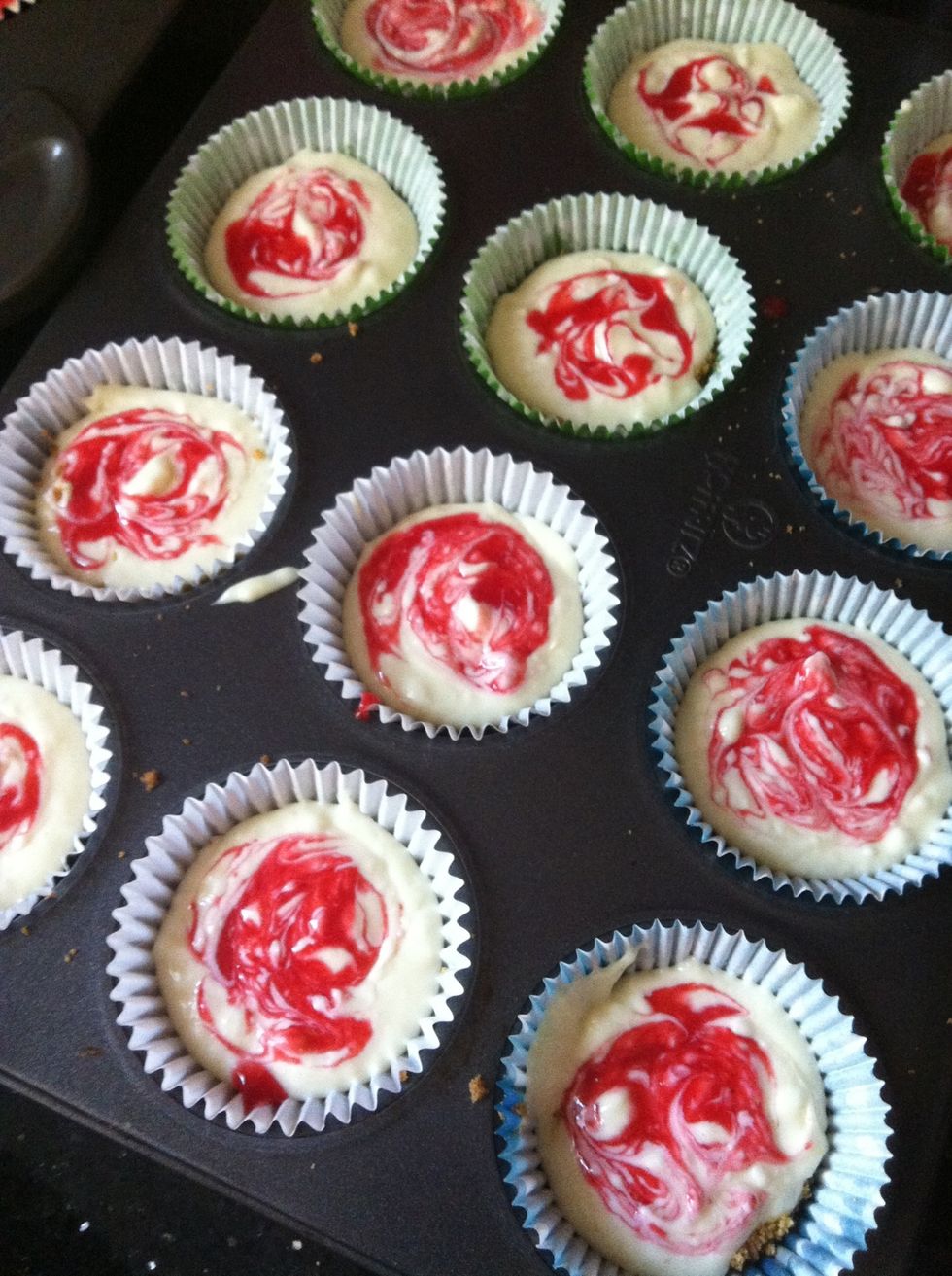 Before baking. Bake at 325\u00b0F for 22 minutes.