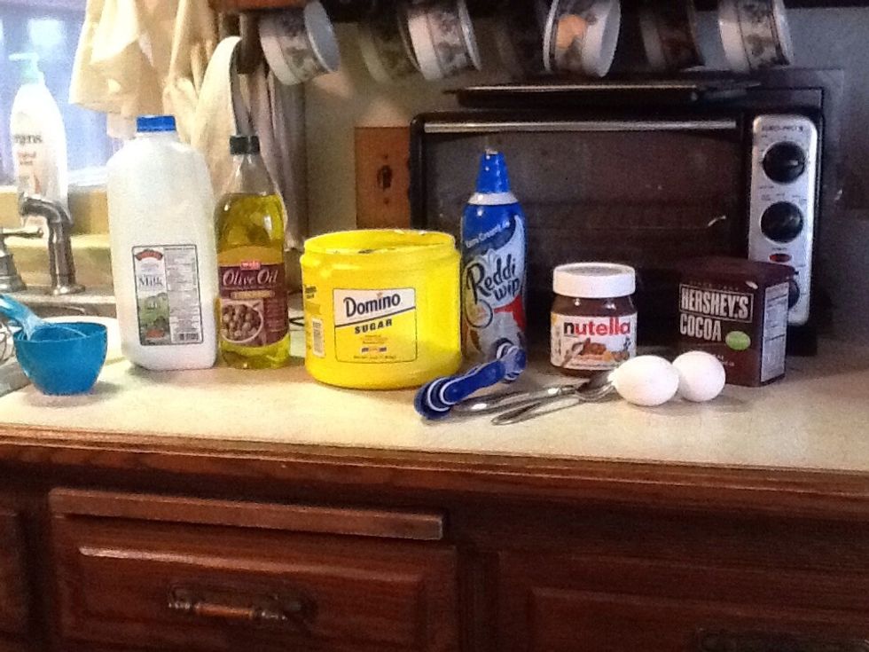 Before beginning anything gather all your needed ingredients.
