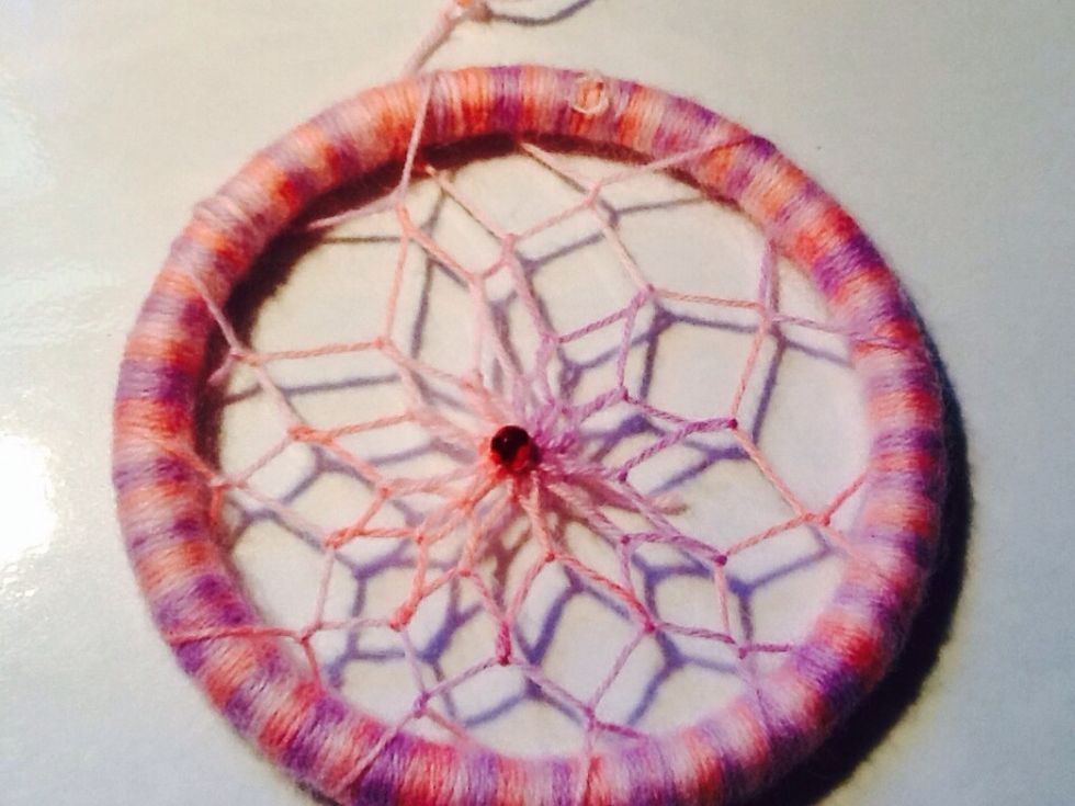 Before I tied it off, I added a bead in the middle.