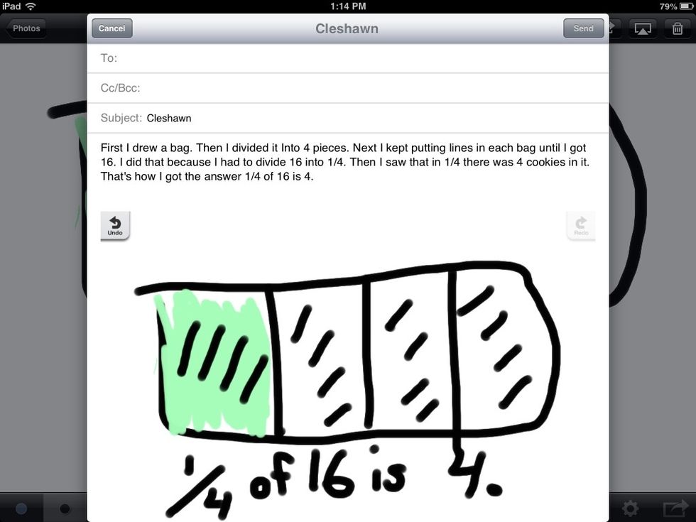 Before students send their work, they can include an explanation in the text of the email.  (This is optional.)