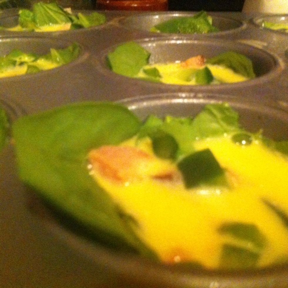 Before the addition of cheese.