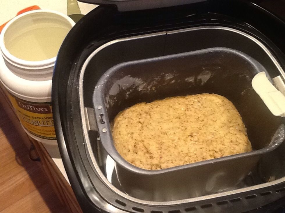 Before the final rise I like to use a spatula to shape the surface.