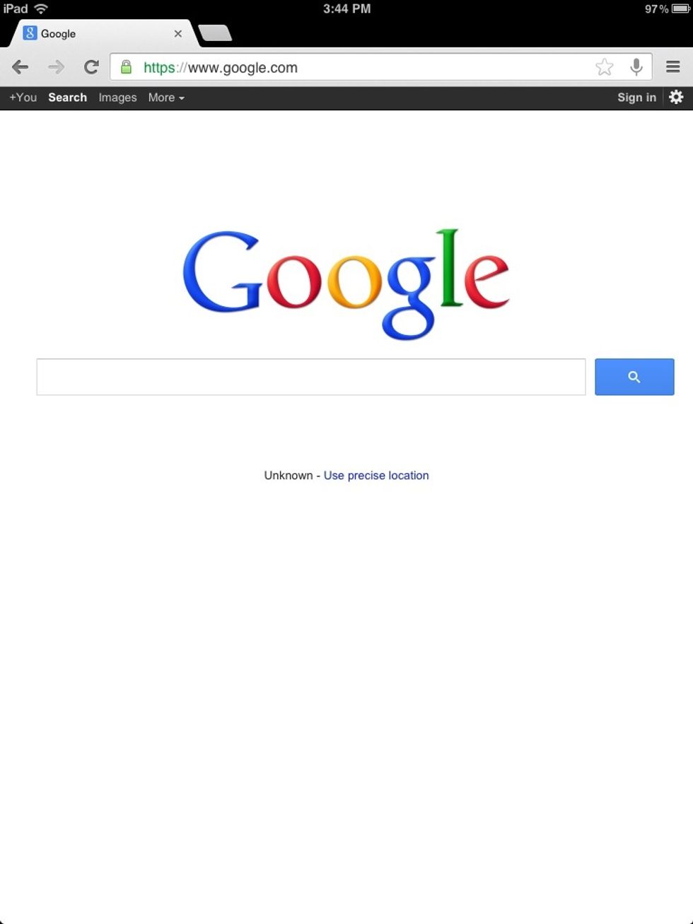 Before using the CalenMob app you must set up a Gmail email account. Go to Google.com and press the 'Sign in' button in the top right corner.