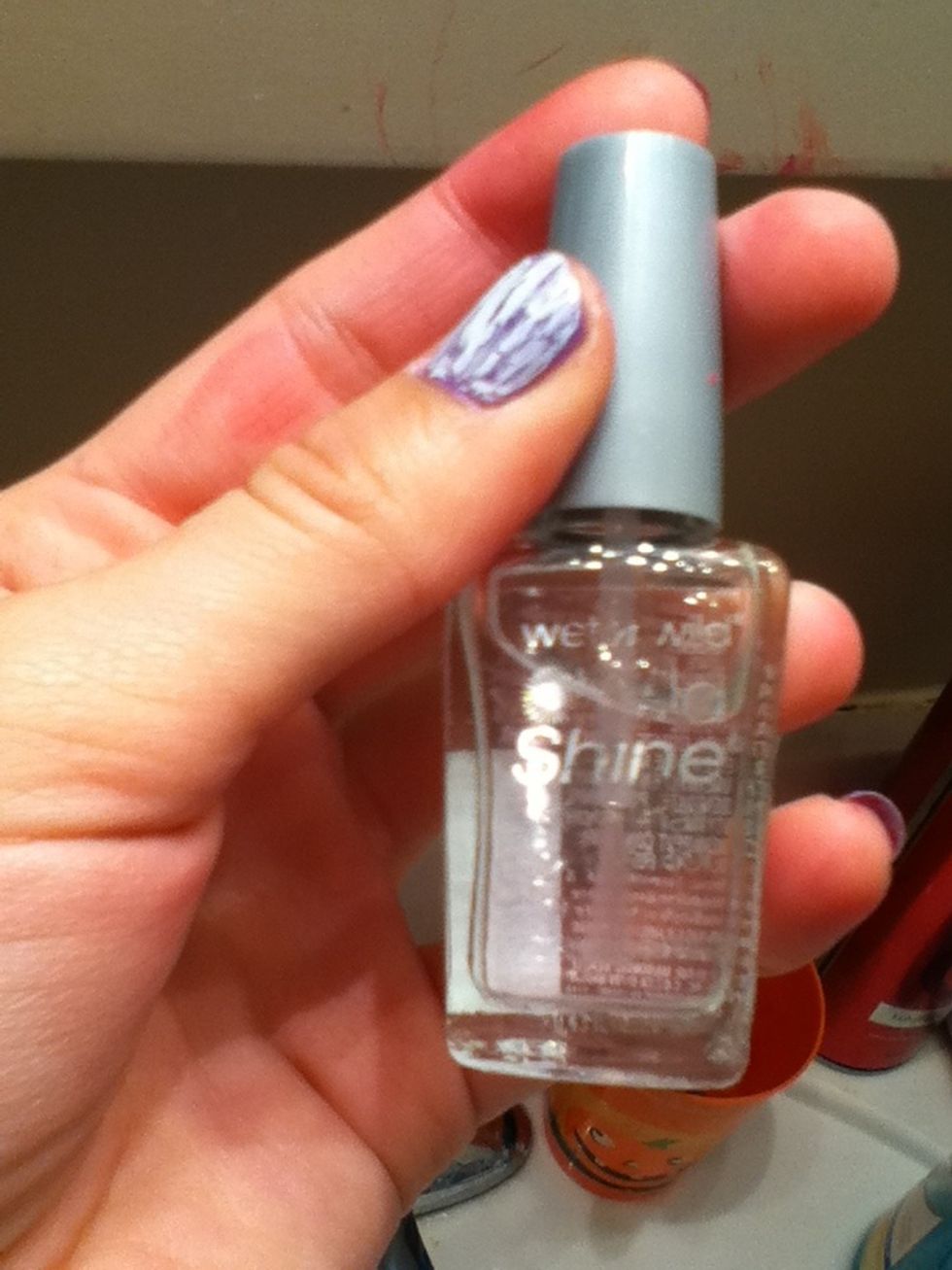 Before you clean up your finger tips put on a top coat! So the dye on your nails won't come off