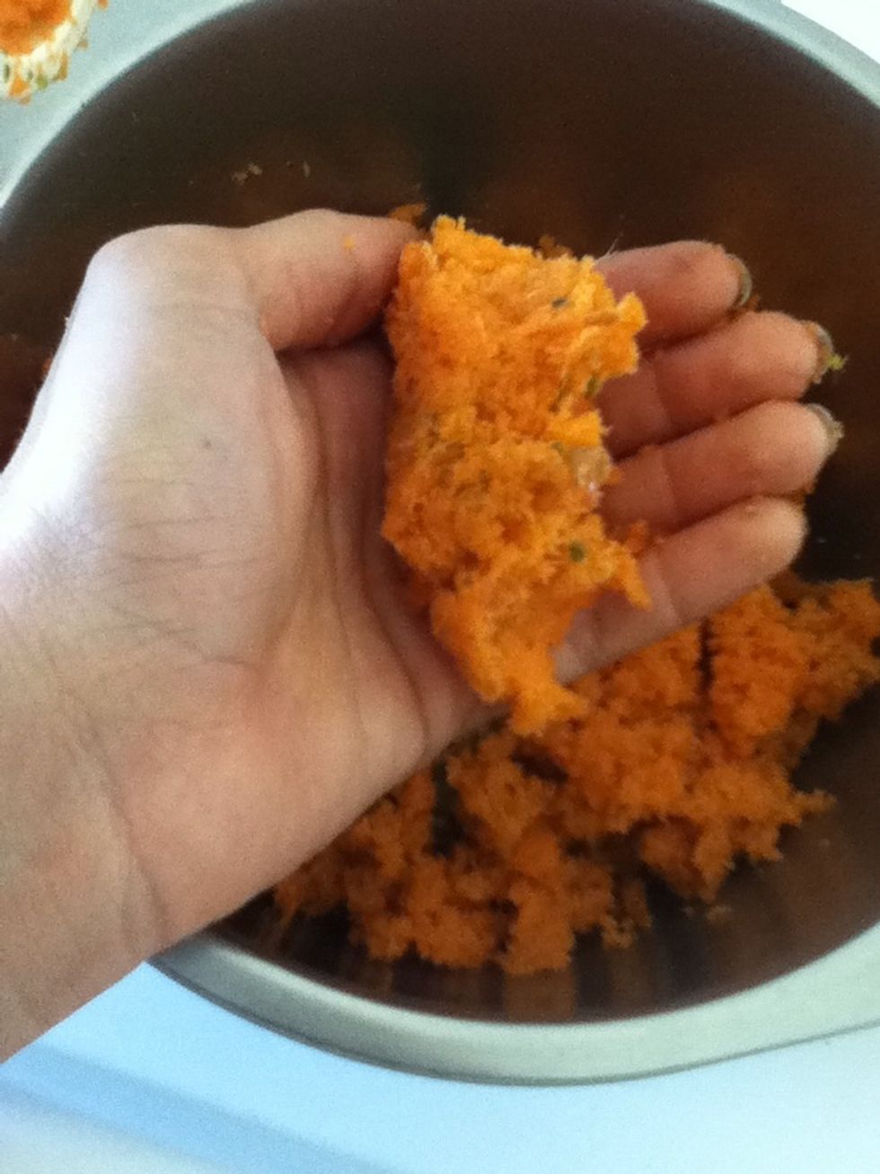 Before you turn off your juicer take a handful of pulp and push it through. This will push the last bit of your veggies through. I usually do this twice.