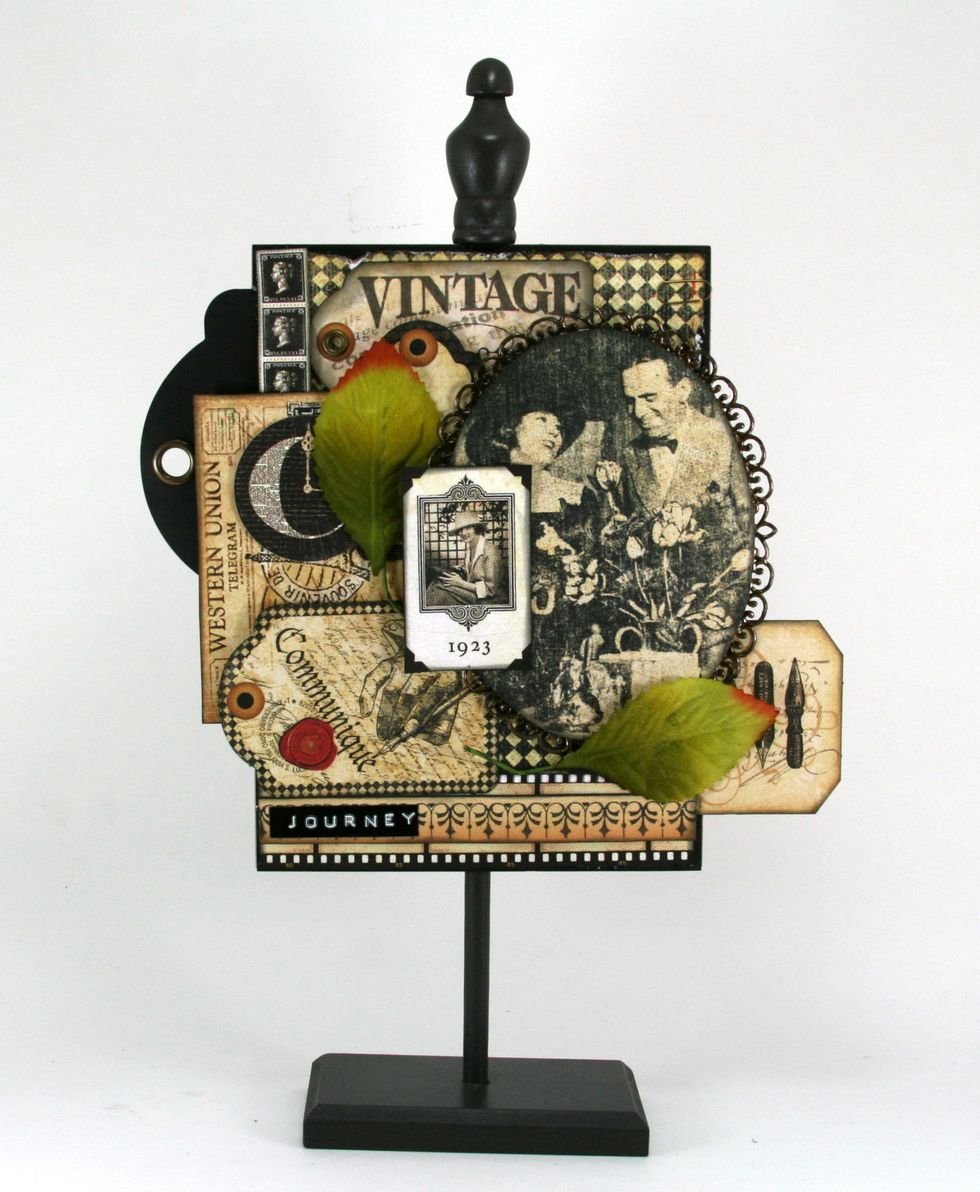 Begin a base for the flowers with Petaloo leaves.