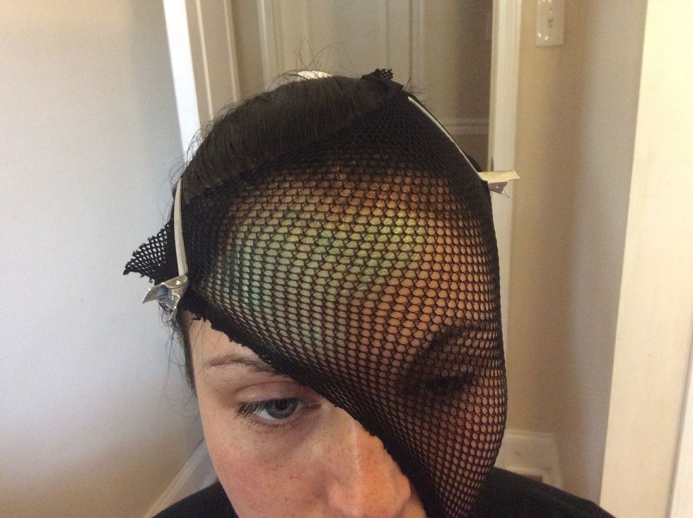 Begin applying the pigment by dabbing a color onto one section