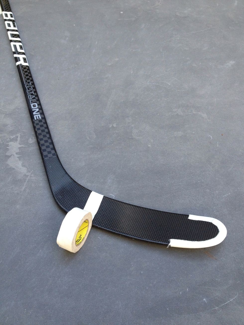 Begin at the heal of the blade. Preferences may vary on starting point.