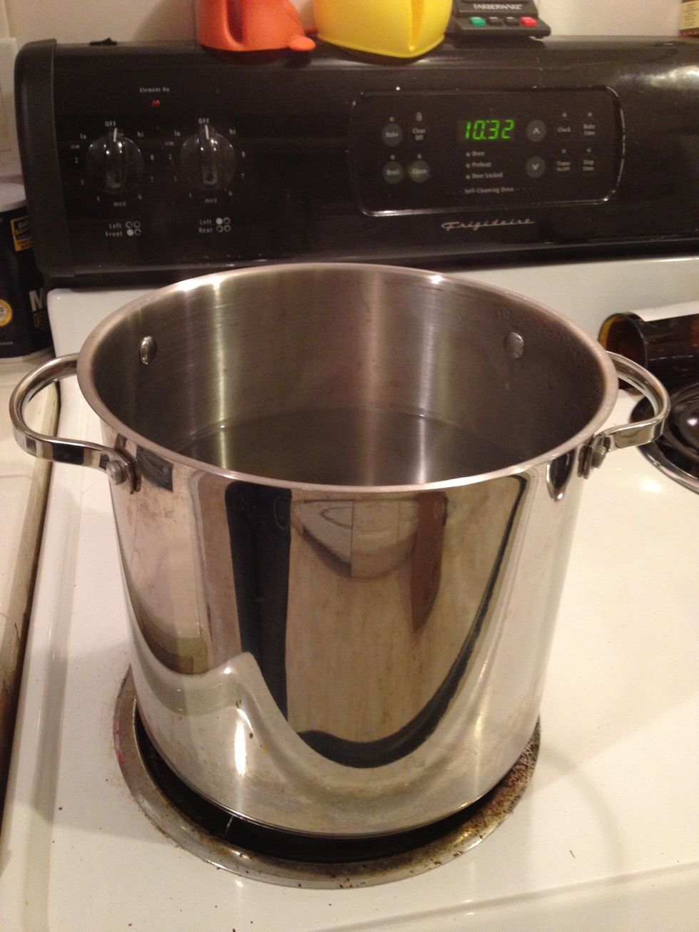 Begin boiling a lot of water