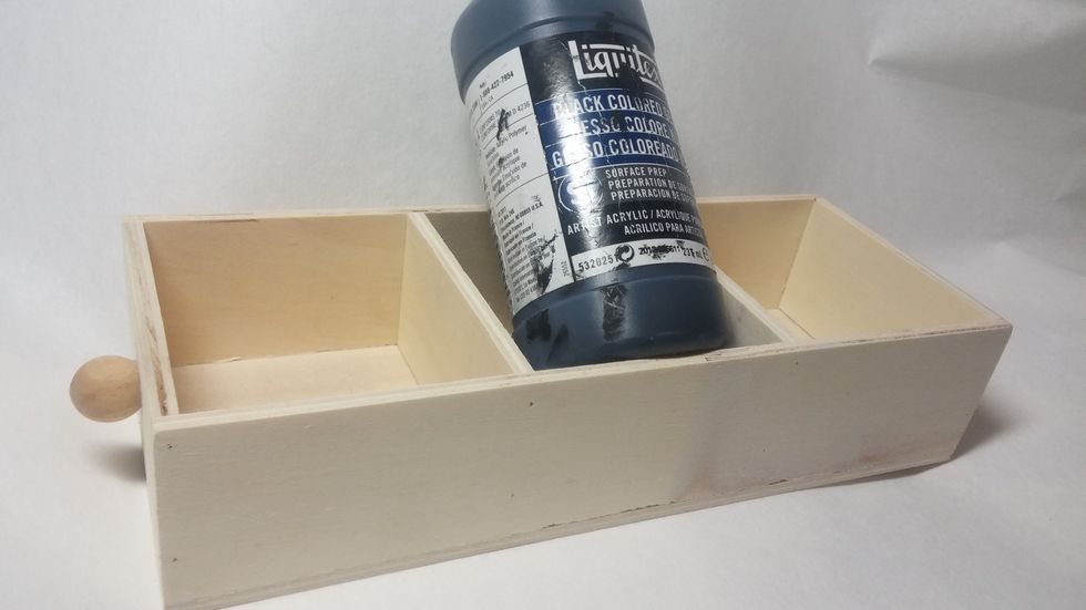 Begin by coating your base with black gesso.