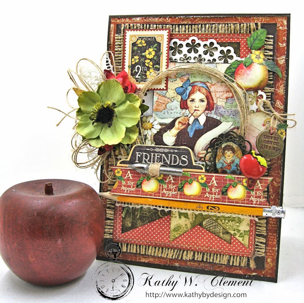 Begin by creating a 5" wide x 7" tall pocket card base from brown cardstock. You do not have to build the pocket, but you will not be able to insert the tags on the inside without one. Set base aside