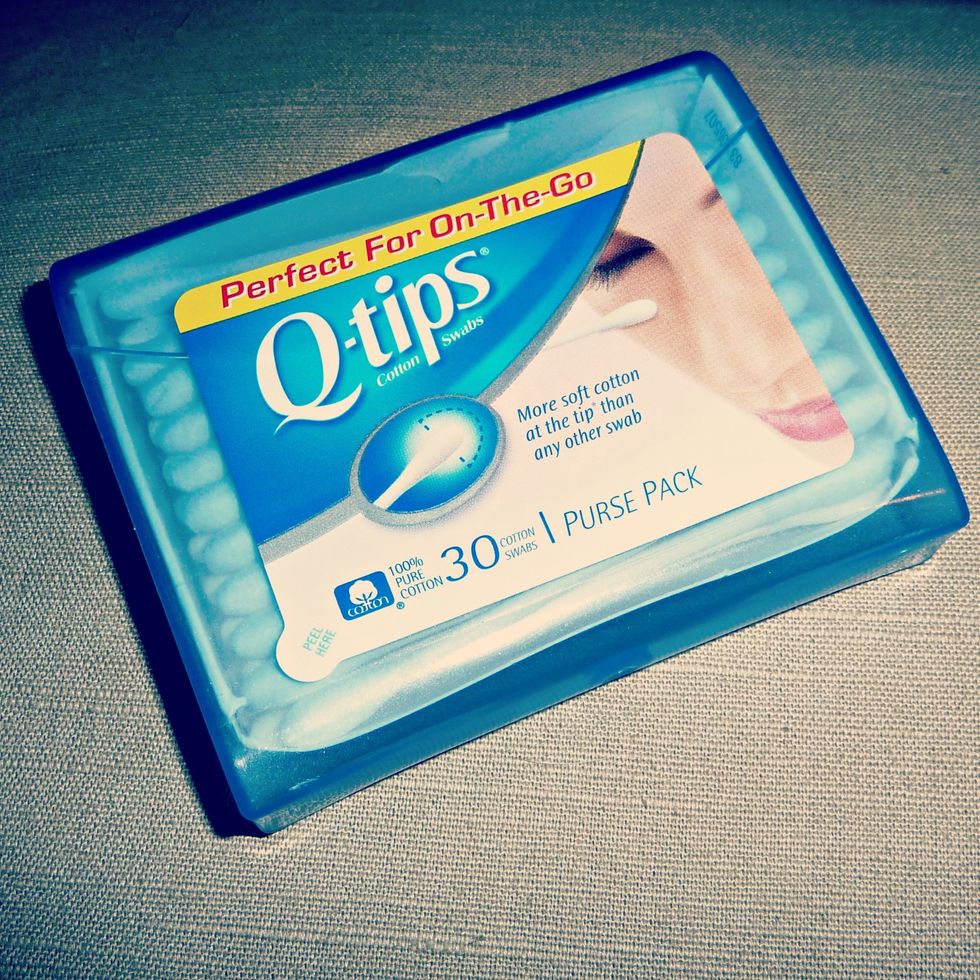 Begin by going to the travel section of your local super store, and purchasing a travel pack of Q-tips in the color of your choice. I got mine for 97\u00a2.