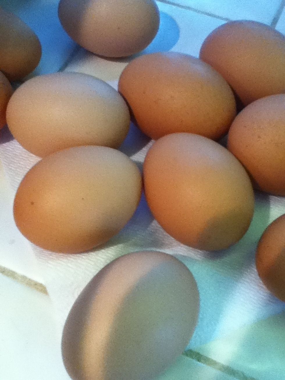 Begin by letting your eggs come to room temperature. It may take several hours, but this is EXTREMELY important! The egg whites will not become fluffy if they are cold.