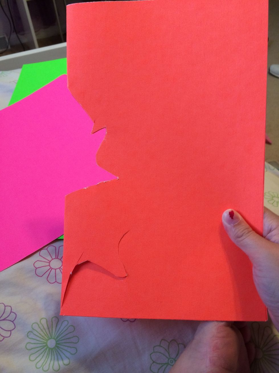 Begin cutting another design around the small one. Remember, any design looks cool!