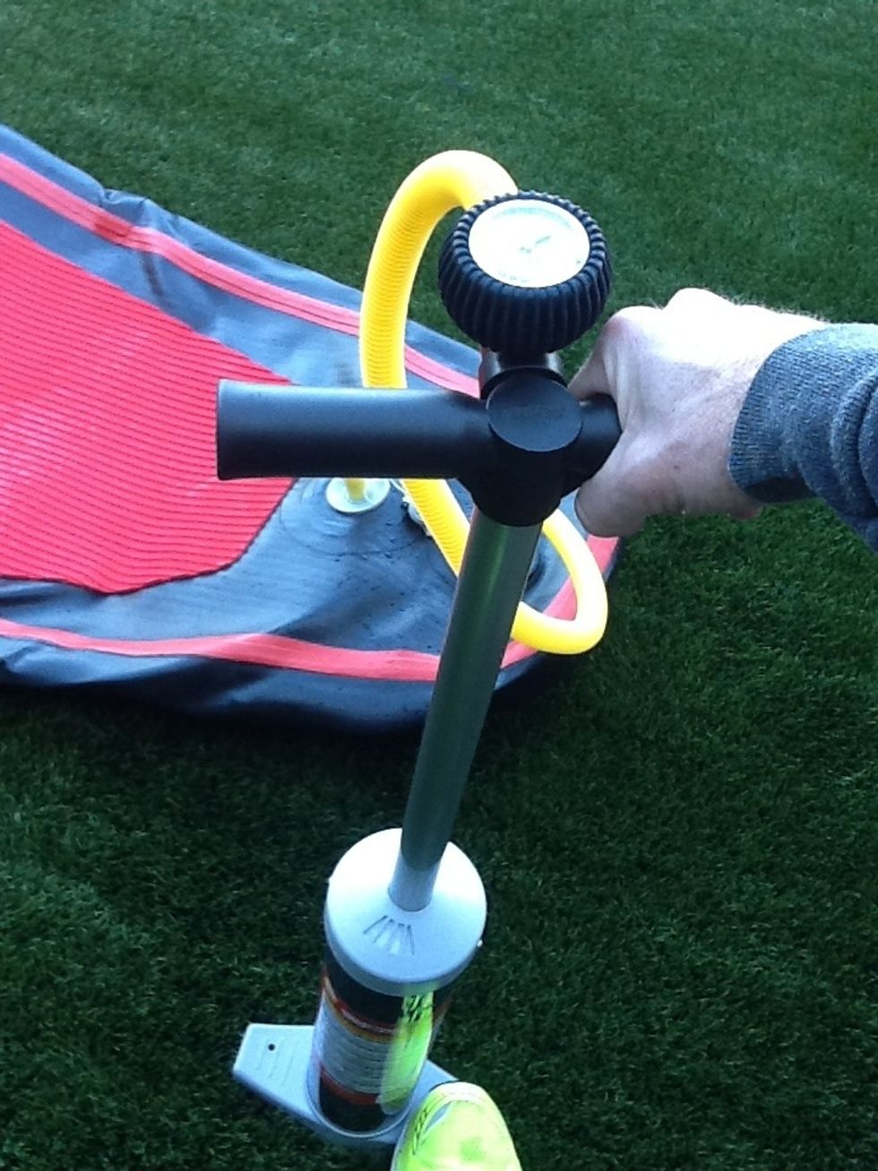 Begin pumping. Make sure your hose is not tangled.